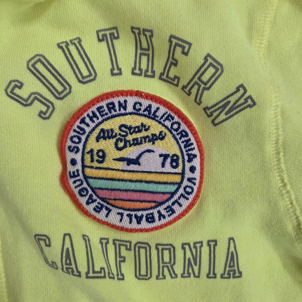 Mossimo Supply Co Neon Yellow‎ Southern California Tracksuit Set Womens Medium
